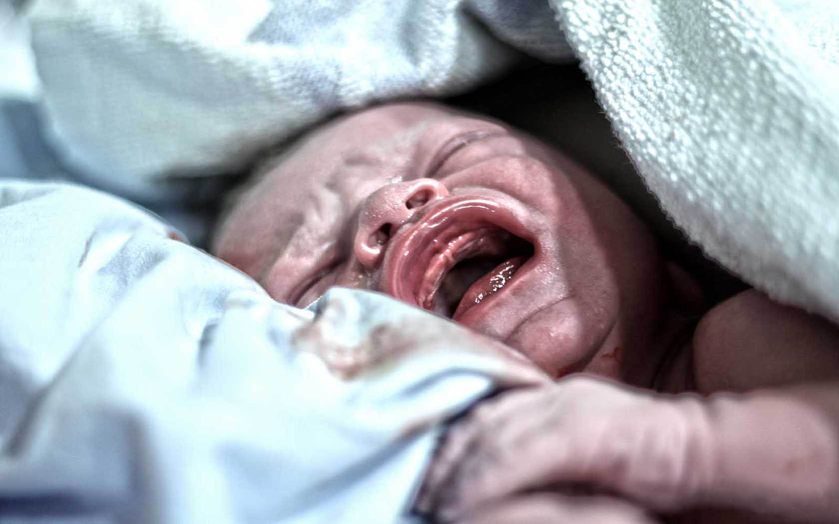 Foto Neugeborenes Frischling Baby